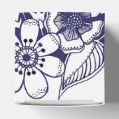 Girly Botanical Shalom Blue White Garden Zeichnend Geschenkschachtel (Oben)