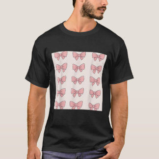 Girly Bow in Watercolor coquette Ästhetisch Pink B T-Shirt