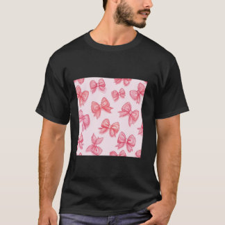 Girly Bow in Watercolor coquette Ästhetisch Pink B T-Shirt