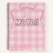 Girly Bow Notebook Notizblock (Vorderseite)