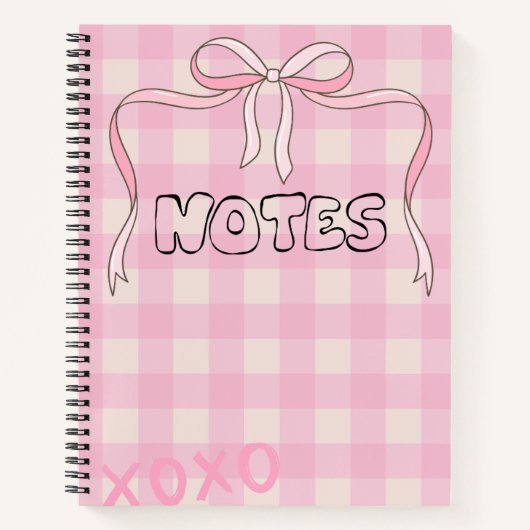 Girly Bow Notebook Notizblock (Vorderseite)