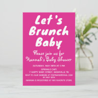 Girly Bright Pink Hübsch Girl Baby Dusche Party