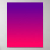 Girly Bright Pink und Lila Ombre Poster (Vorne)