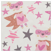 Girly Bunny Super Hero Fabric Stoff (Nahaufnahme)