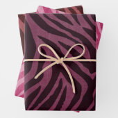 Girly Burgundy Rosa Zebra Print Geschenkpapier Set (Beispiel)