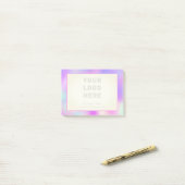 Girly Business-Logo hier Post-it Klebezettel (Auf Schreibtisch)