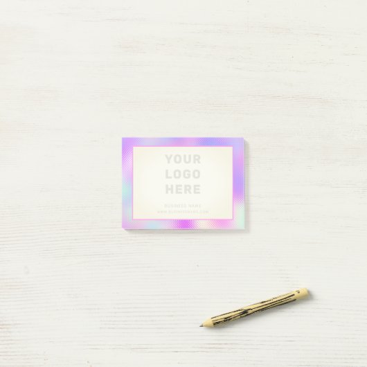 Girly Business-Logo hier Post-it Klebezettel (Auf Schreibtisch)