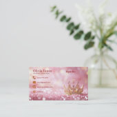 Girly Business Trendy Glitzer Visitenkarte (Stehend Vorderseite)