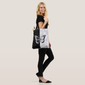 Girly Butterfly Black & White Eleganter Individuel Tasche (Am Model)