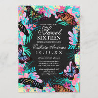 Girly Butterfly Blume Blätter Wasserfarbe Süß 16