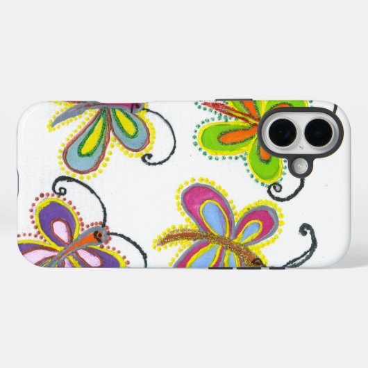 Girly Butterfly Case-Mate iPhone Hülle (Rückseite (Horizontal))