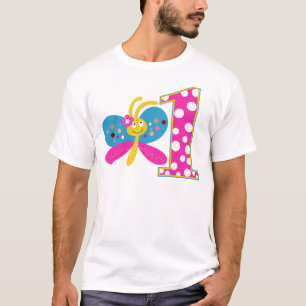 Girly Butterfly Erster Geburtstag T-Shirt