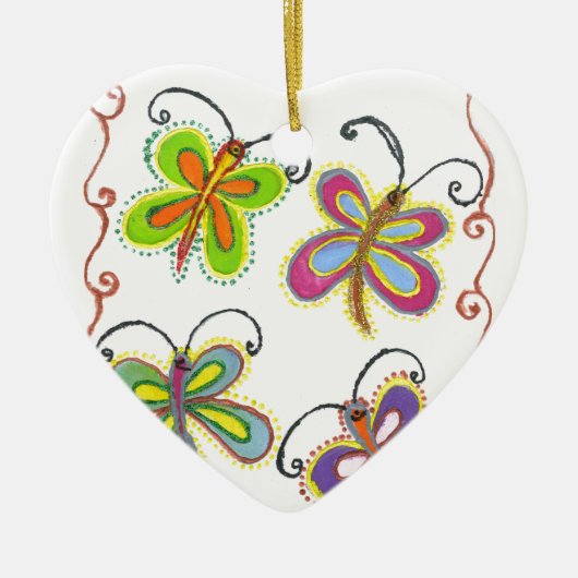Girly Butterfly Keramikornament (Vorne)