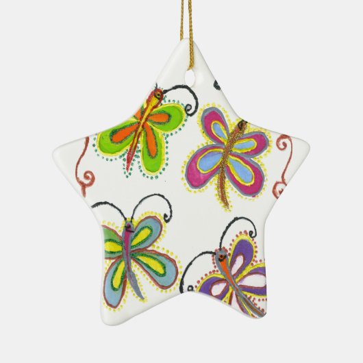 Girly Butterfly Keramikornament (Rechts)