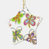 Girly Butterfly Keramikornament (Links)