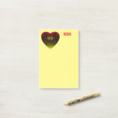Girly Butterfly Liebe Herz Post-it Klebezettel (Auf Schreibtisch)