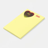 Girly Butterfly Liebe Herz Post-it Klebezettel (angewinkelt)