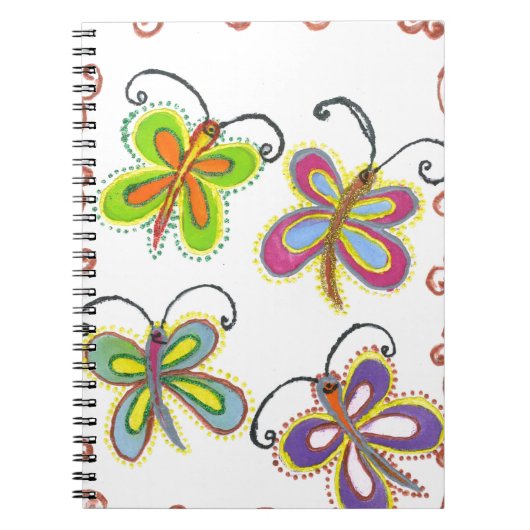 Girly Butterfly Notizblock (Vorderseite)