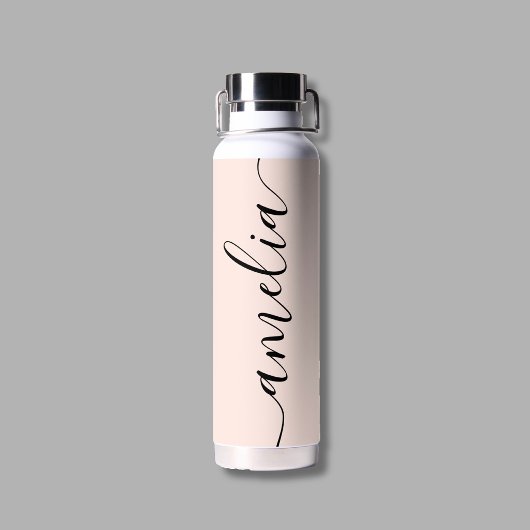 Girly Calligraphy Modern Blush Pink Trinkflasche