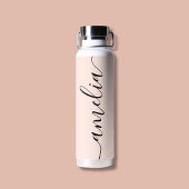 Girly Calligraphy Modern Blush Pink Trinkflasche