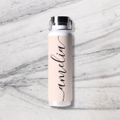 Girly Calligraphy Modern Blush Pink Trinkflasche