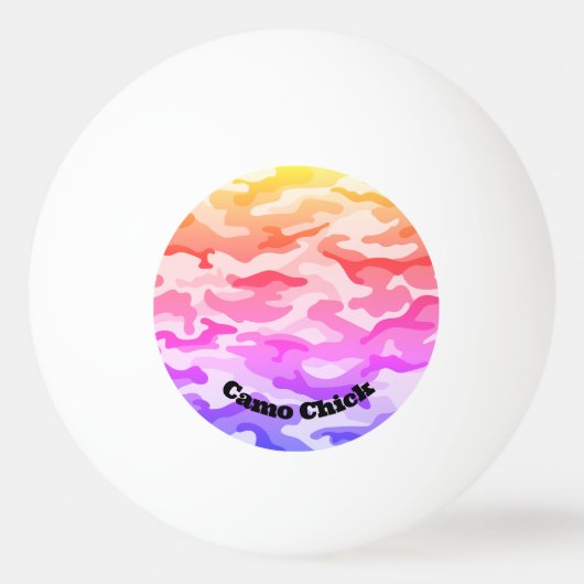 Girly Camouflage Pastels Monogram | Tischtennisball (Vorderseite)