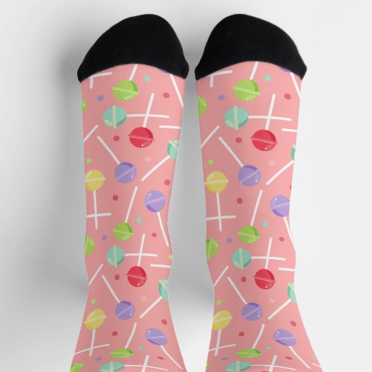 Girly Candy Lollipops Gemustert Decora Kei Socken (Oben)