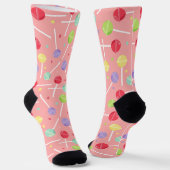 Girly Candy Lollipops Gemustert Decora Kei Socken (Gewinkelt)