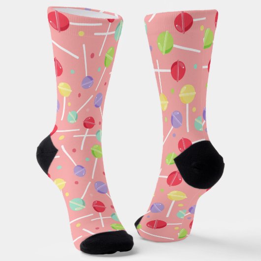 Girly Candy Lollipops Gemustert Decora Kei Socken (Gewinkelt)