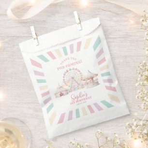 Girly Carnival Circus Kindergeburtstag Vielen Dank Geschenktütchen