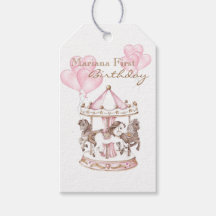 Girly Carousel Pink Einhorn Erster Geburtstag