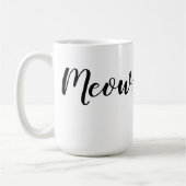 Girly Cat Lover's Meow Meow Kitty Kaffeetasse (Links)