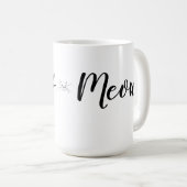 Girly Cat Lover's Meow Meow Kitty Kaffeetasse (VorderseiteRechts)