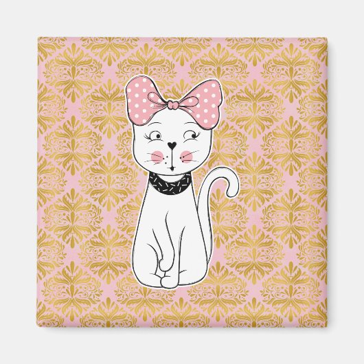 Girly Cat Magnet (Vorne)
