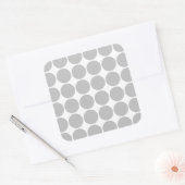 Girly Chic Accessoire Party Leckerei Silver Polka Quadratischer Aufkleber (Umschlag)