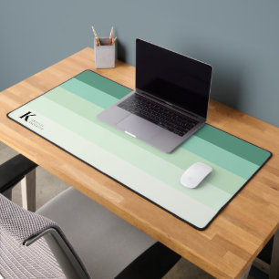 Girly Chic Aquamarin Green Ombre Classic Monogram Schreibtischunterlage