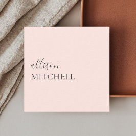 Girly Chic Beruflich Square Business Card Quadratische Visitenkarte
