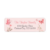 Girly Chic Floral Pink Butterflies (Vorne)