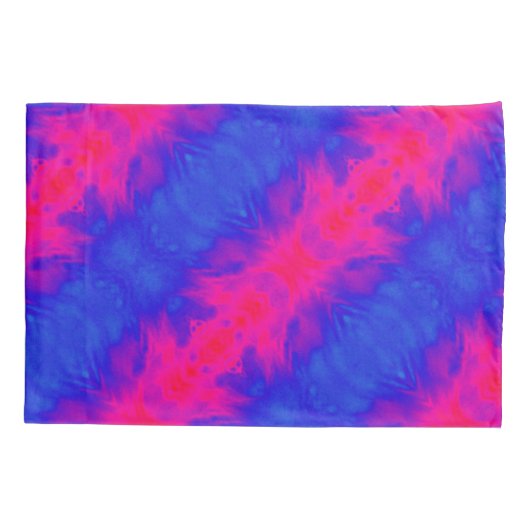 Girly Chic Gefärbte Krawatte Rosa Blau Personalisi Kissenbezug (Rückseite)