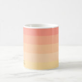 Girly Chic Gentle Peach Ombre Classic Monogram Kaffeetasse (Mittel)