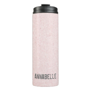 Girly chic glänzend glänzend pink personalisiert thermosbecher