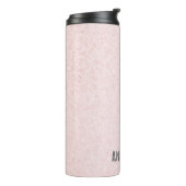 Girly chic glänzend glänzend pink personalisiert thermosbecher (Nach links gedreht)