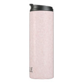 Girly chic glänzend glänzend pink personalisiert thermosbecher (Nach rechts gedreht)