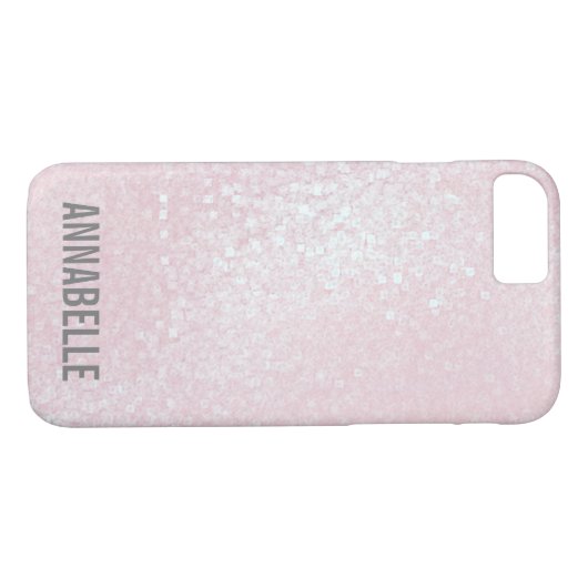 Girly chic glänzend hellrosa personalisiert Case-Mate iPhone hülle (Rückseite (Horizontal))