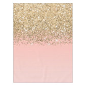 Girly Chic Gold Confetti Pink Gradient Ombre Tischdecke (Vorderseite)