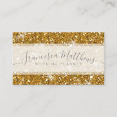 Girly Chic Imitats Gold Glitzer Script Swaps Visitenkarte (Vorderseite)