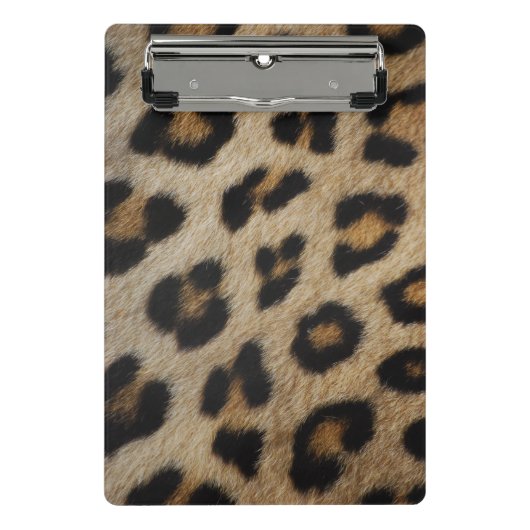 Girly chic Leopard Pelztiermuster Trend Mini Klemmbrett (Vorderseite)