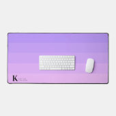 Girly Chic Lilac Lila Lavender Classic Monogram Schreibtischunterlage (Tastatur & Maus)
