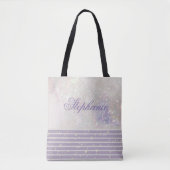 Girly Chic Marble Personalisiert Tasche (Vorderseite)
