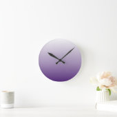 Girly Chic minimalist ombre lilavene lila Runde Wanduhr (Zuhause)